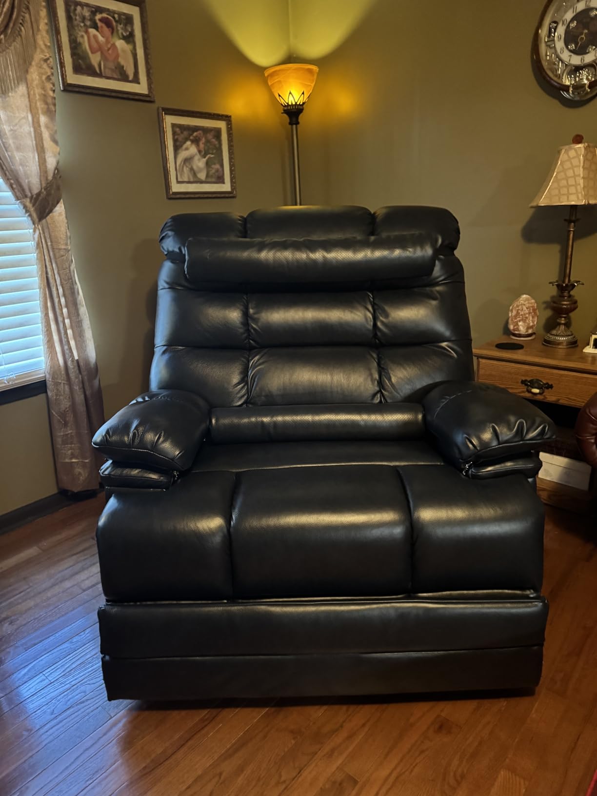 DYNOX 9305L Big & Tall Power Lift Recliner, Extended Footrest, Brown customer photo 1
