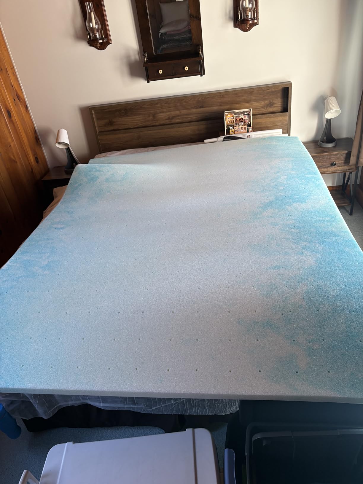 OLIXIS 3 Inch Queen Cooling Gel Infused Memory Foam Mattress Topper Bed Pad customer photo 2