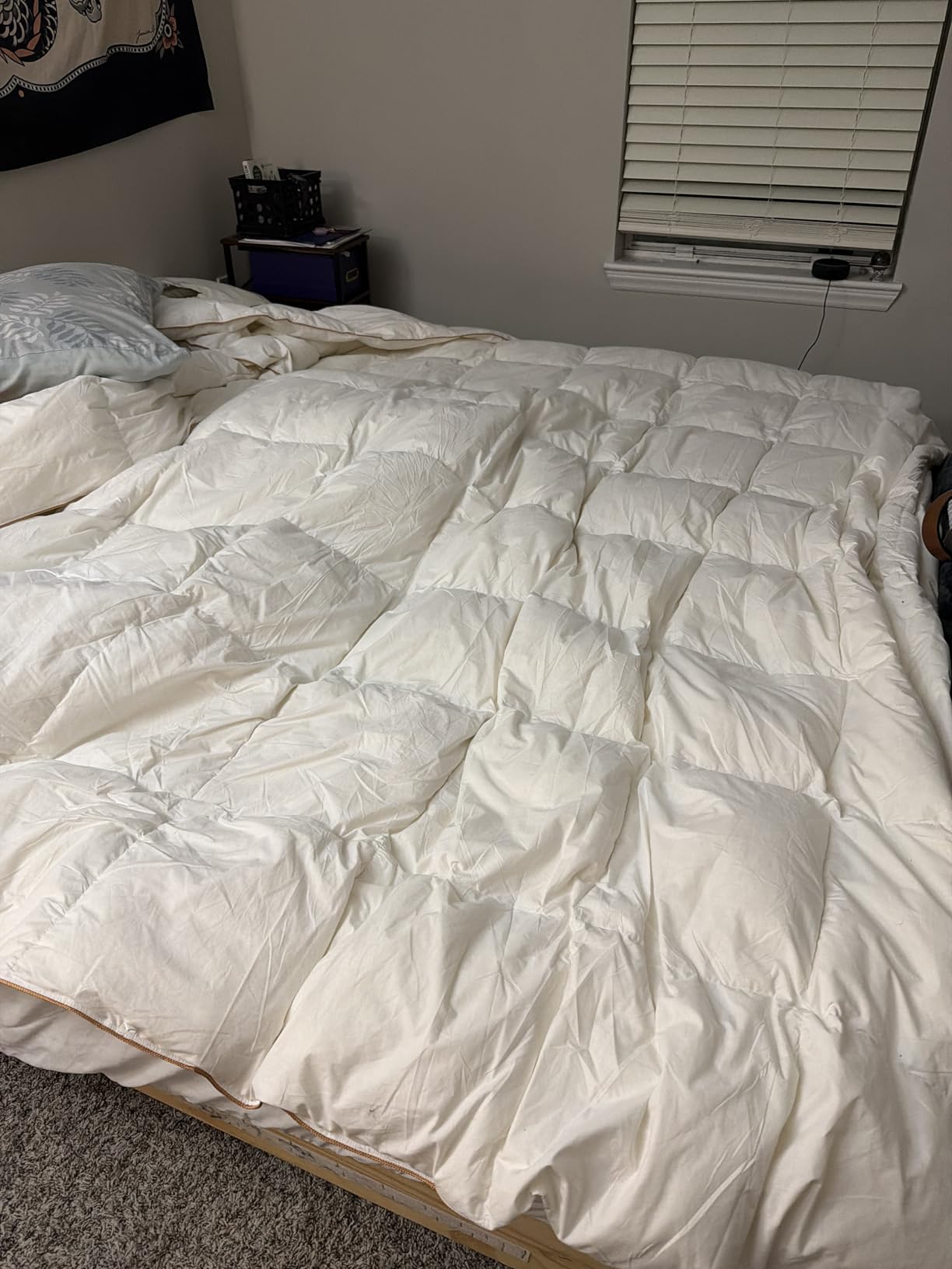Feather Down Fiber Comforter King for Winter,100% Cotton Duvet Insert customer photo 1