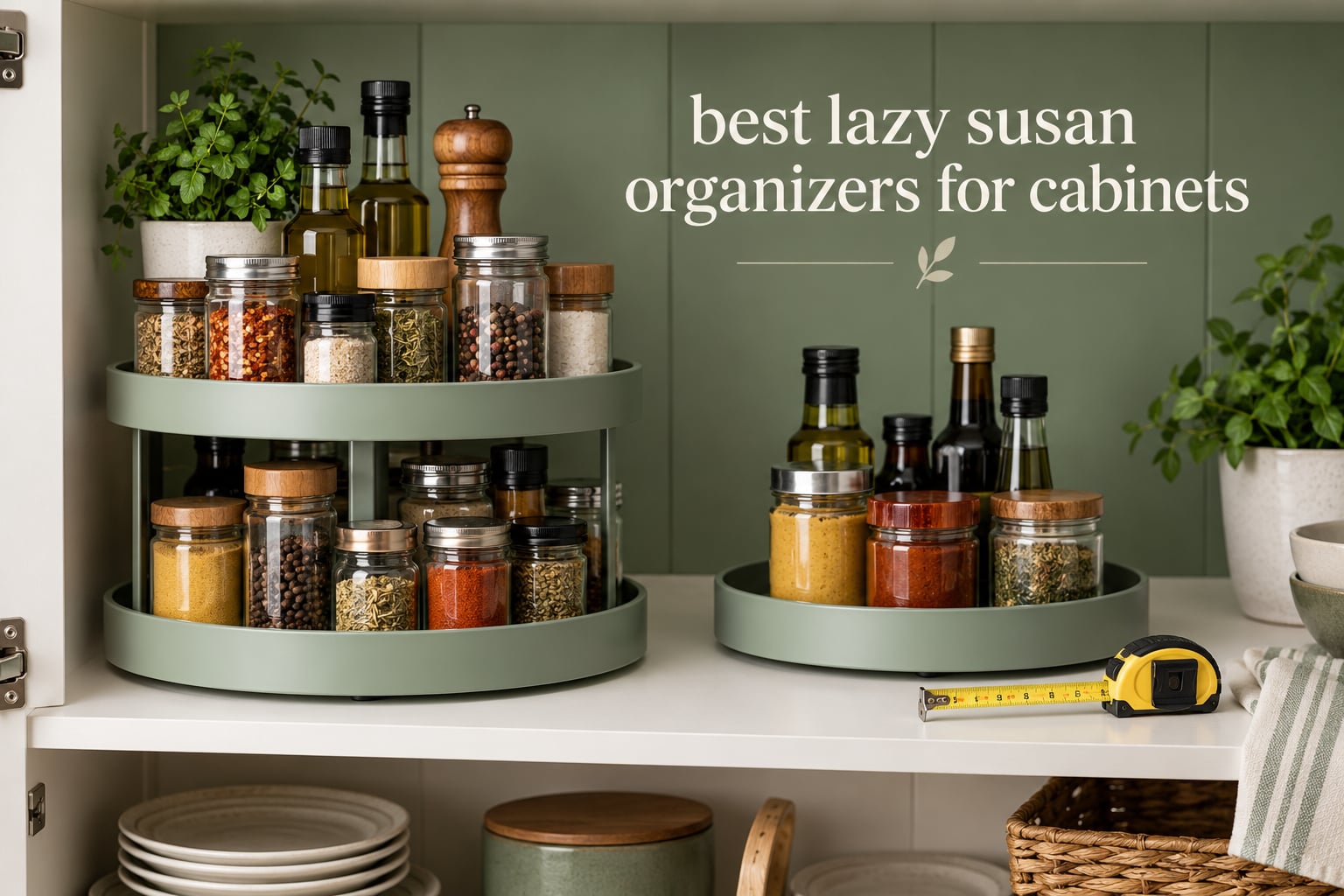 best lazy susan organizers for cabinets
