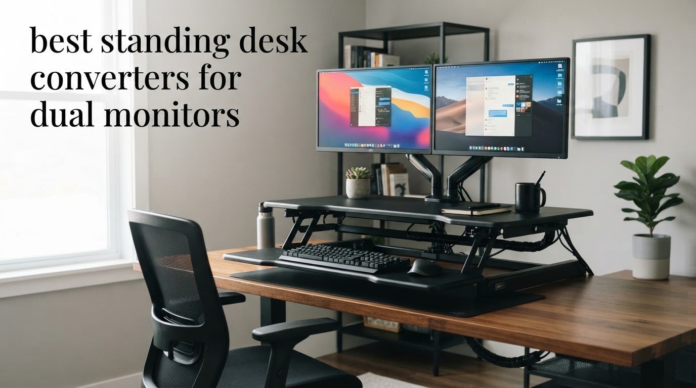 best standing desk converters for dual monitors