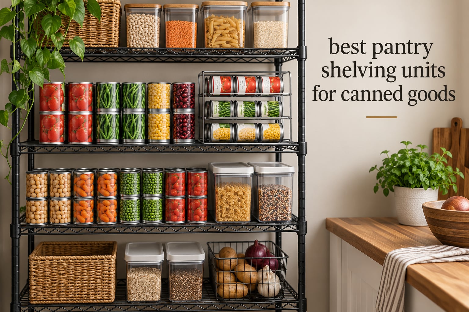 best pantry shelving units for canned goods