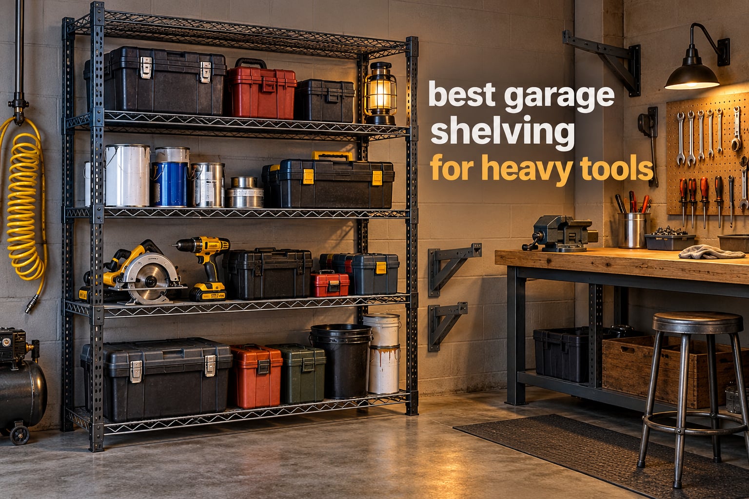 best garage shelving for heavy tools